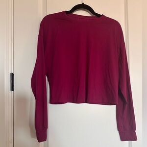 Lululemon “Abrasion-resistant” Long Sleeve Crop Top